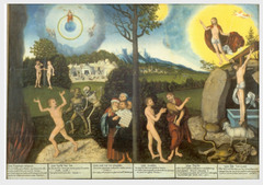 Cranach, Law and Gospel, 1529, 

On the 