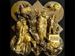 Lorenzo Ghiberti (1381-1455)
competition panel: Sacrifice of Issac(1401-1403)