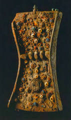 Lukasa (memory board) Mbudye Society, Luba peoples (Democratic Rpublic of the Congo). c. 19th to 20th century C.E. Wood, beads, and metal More detailed information is conveyed on the front and back of the board. On the lukasa's 