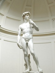 Michelangelo, Italian.
David, 1501--04.
High Renaissance.