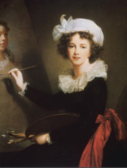 Self-Portrait Louise Élisabeth Vigée Le Brun. 1790 C.E. Oil on canvas The painting expresses an alert intelligence, vibrancy, and freedom from care. This, dispite the fact that Vigée-LeBrun had been forced to flee France in disguise and under cover of darkness during the early stages of the Revolution