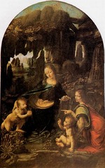 The Virgin of the Rocks; Leonardo da Vinci; oil; High Renaissance; 1485